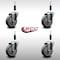 Service Caster 4'' SS Thermoplastic Rubber Wheel Swivel 7/8'' Expanding Stem Caster Set, 4PK SCC-SSEX20S414-TPRB-78-4 - alternate 2